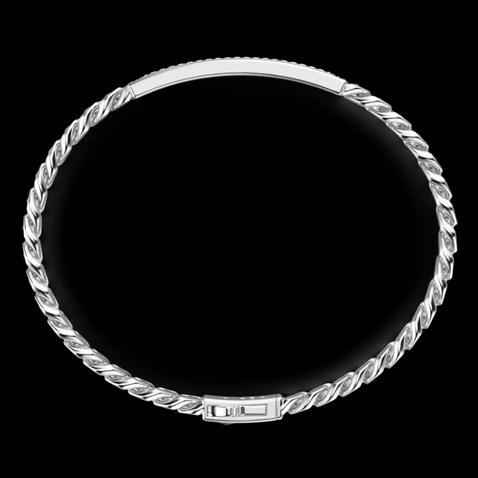 Bracciale Zancan a grumette in argento con targa.