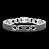 Bracciale Zancan a schiava rigida e grumette morbida in argento con pietre.