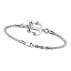 Bracciale Zancan con ancora in argento e vite in oro rosa.