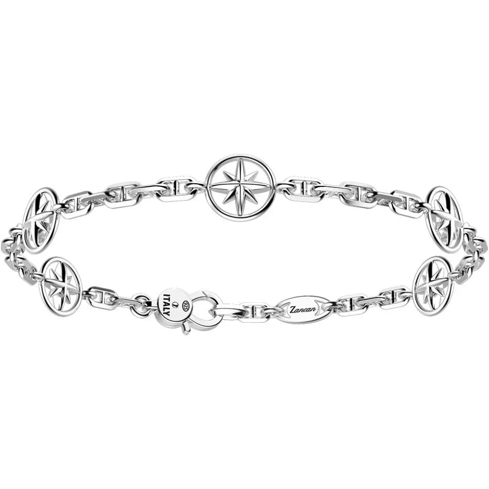 Bracciale Zancan in argento con rose dei venti.