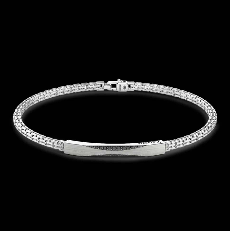Bracciale Zancan in argento con pietre nere
