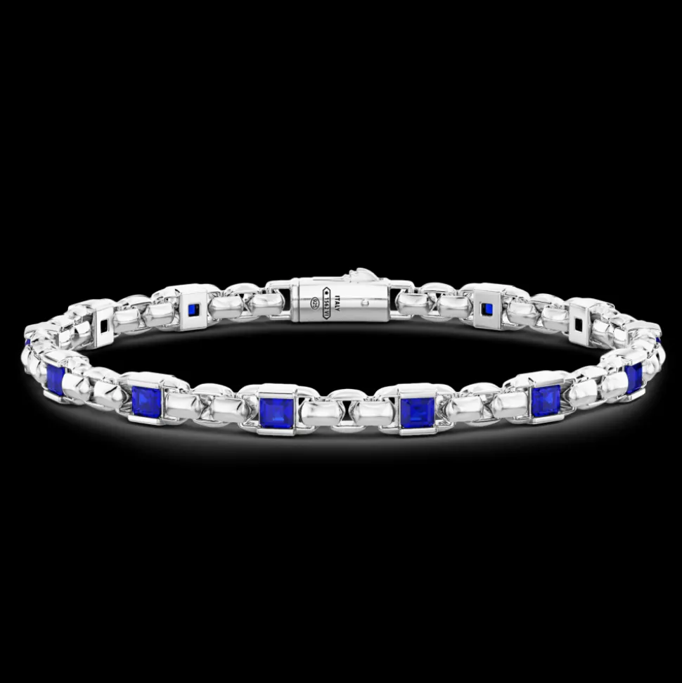 Bracciale Zancan in argento 925 con pietre naturali.
