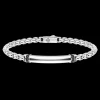 Bracciale Zancan in argento con targa centrale.