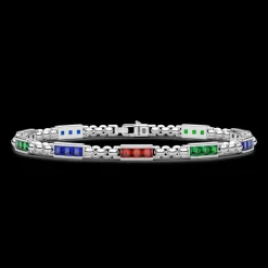 Bracciale Zancan in argento con pietre naturali.