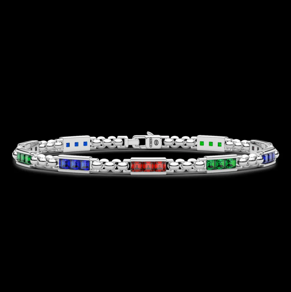 Bracciale Zancan in argento con pietre naturali.