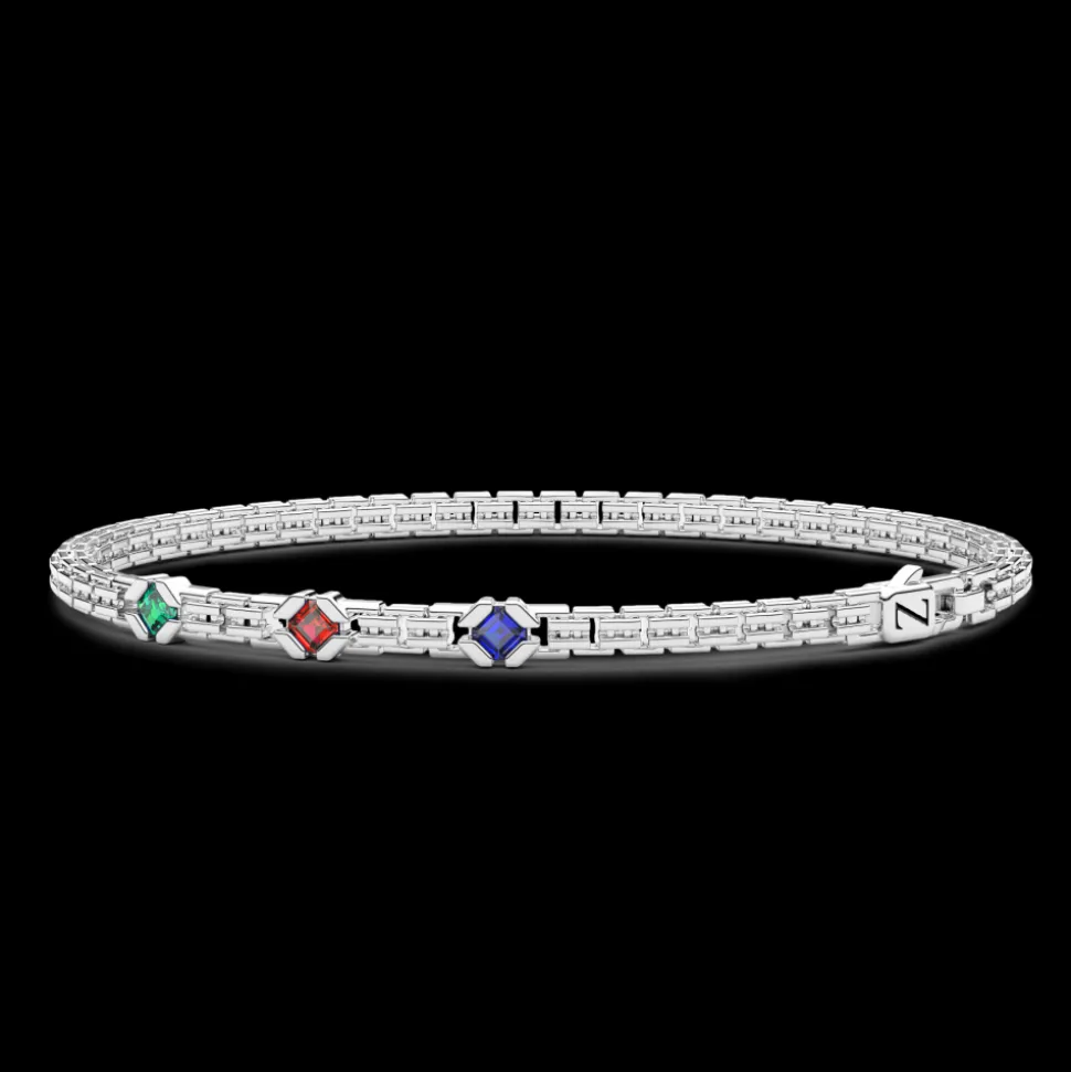Bracciale Zancan in argento con pietre naturali.