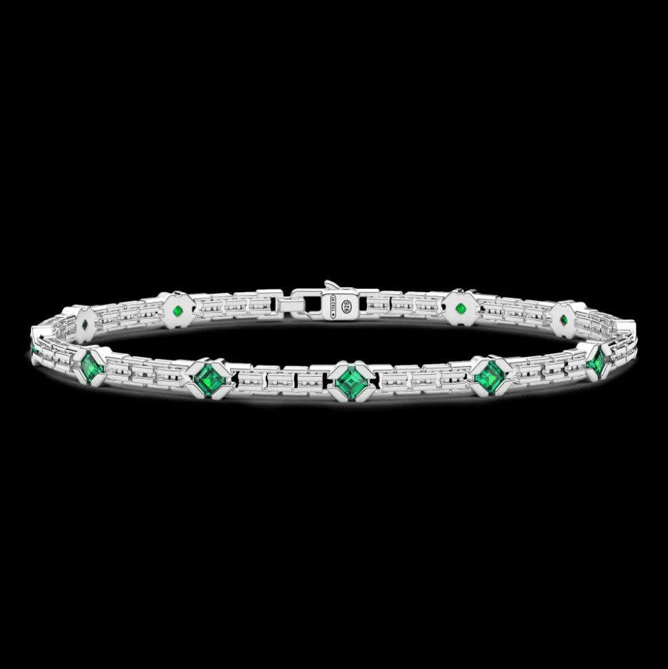Bracciale Zancan in argento con pietre naturali.
