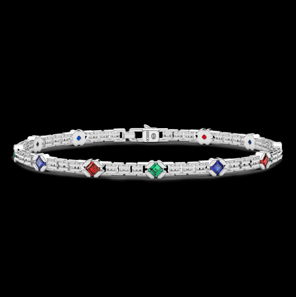 Bracciale Zancan in argento con pietre naturali.