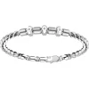 Bracciale Zancan in argento a sfere con inserti satinati.
