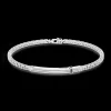 Bracciale Zancan in argento con targa e pietre nere.