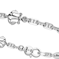 Bracciale Zancan in argento con ancore.