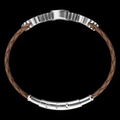 Bracciale Zancan in argento e pelle con aquila.