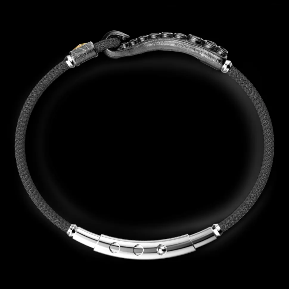 Bracciale Zancan in argento brunito con tentacoli di piovra.