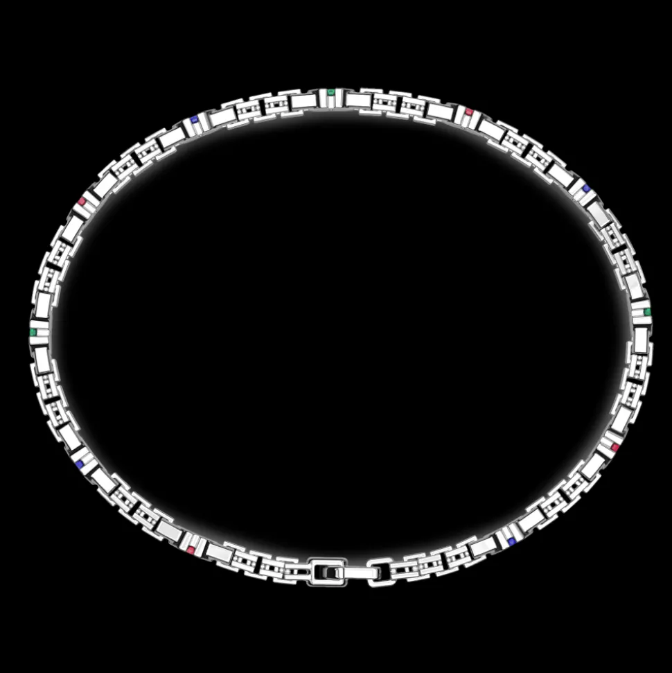 Bracciale Zancan in argento con pietre naturali.