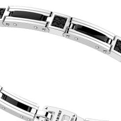 Bracciale Zancan in argento e ceramica con pietre.