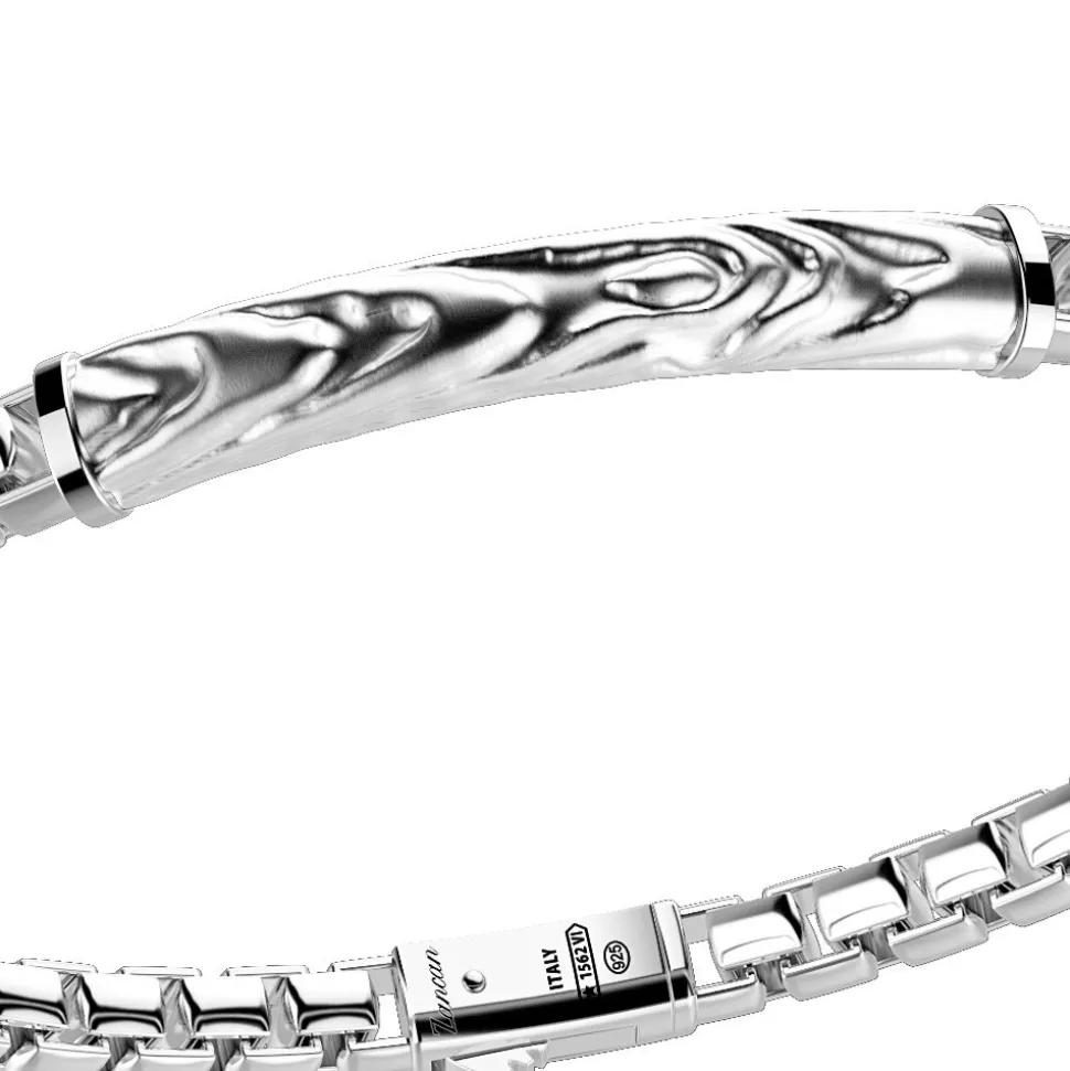 Bracciale Zancan in argento con targa.