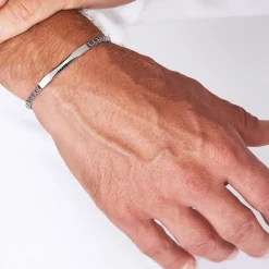 Bracciale Zancan in argento con pietre nere