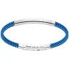 Bracciale Zancan in kevlar con targa in argento.