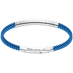 Bracciale Zancan in kevlar con targa in argento.