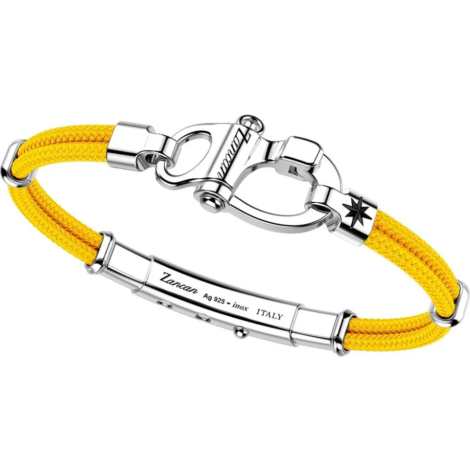 Bracciale Zancan in kevlare con gancio nautico in argento.