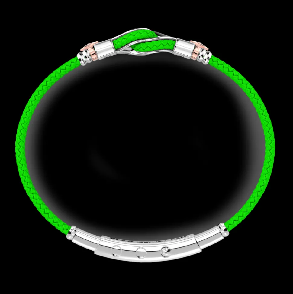 Bracciale Zancan in kevlar con nodo nautico in argento.