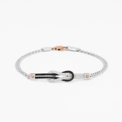Bracciale Zancan in oro bianco con diamanti.