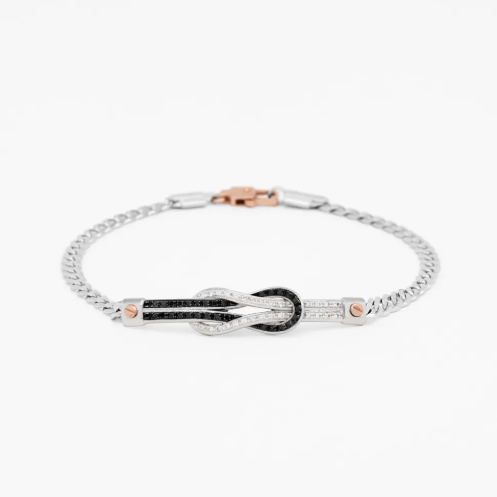 Bracciale Zancan in oro bianco con diamanti.