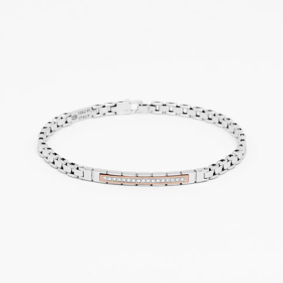 Bracciale Zancan in oro bianco con diamanti.