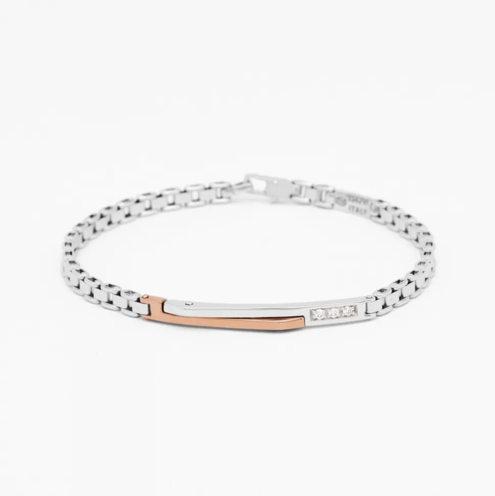 Bracciale Zancan in oro bianco con diamanti.