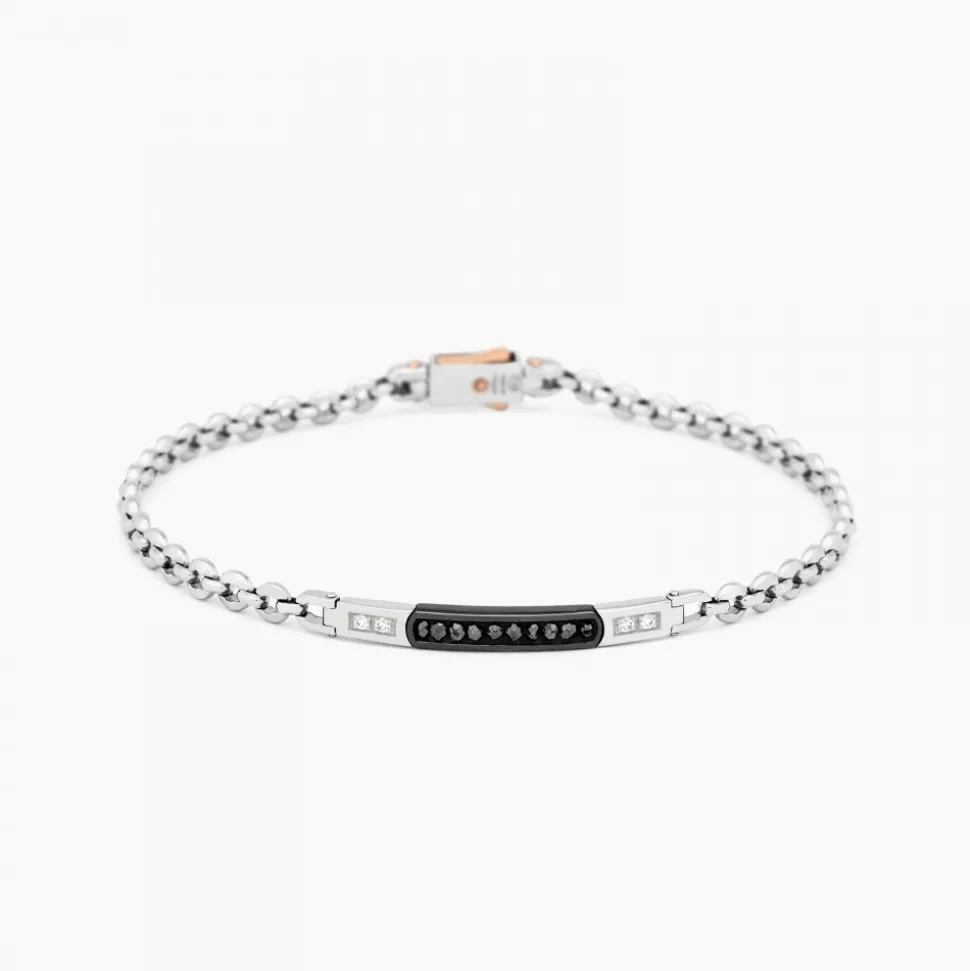 Bracciale Zancan in oro bianco con diamanti.