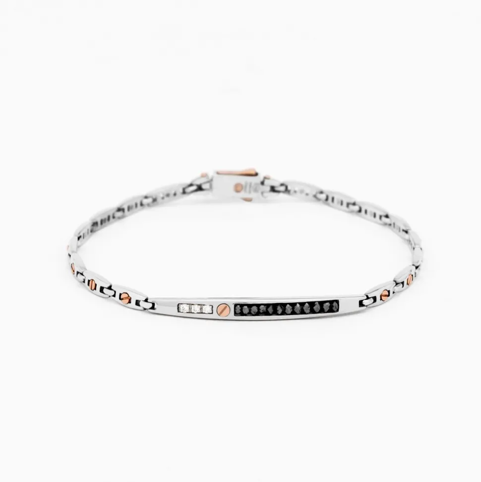 Bracciale Zancan in oro bianco con diamanti.