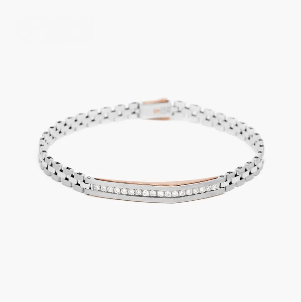 Bracciale Zancan in oro bianco con diamanti.