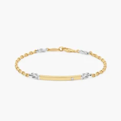 Bracciale Zancan in oro bianco con diamante.