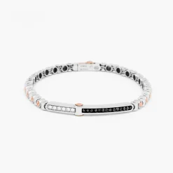 Bracciale Zancan in oro bianco con diamanti.