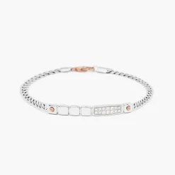 Bracciale Zancan in oro bianco con diamanti.