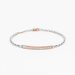 Bracciale Zancan in oro bianco con diamanti.