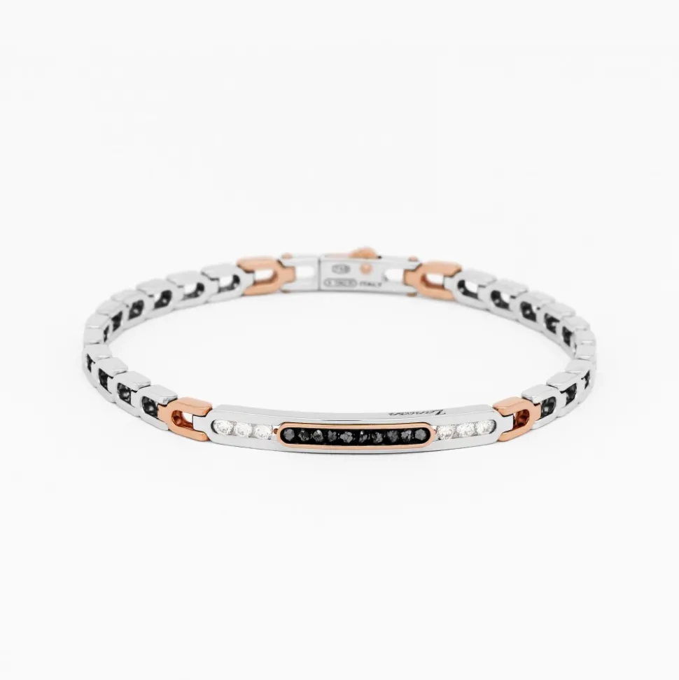 Bracciale Zancan in oro bianco con diamanti.