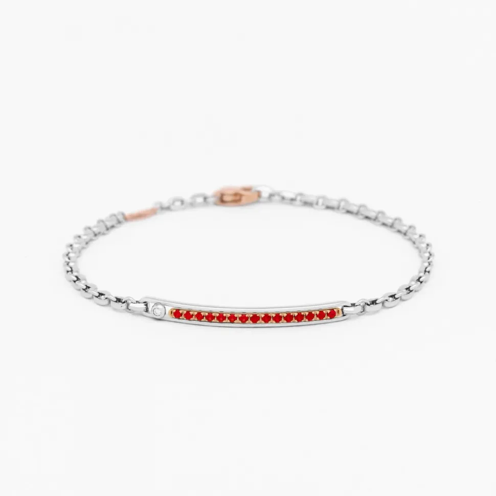 Bracciale Zancan in oro bianco con pietre preziose.