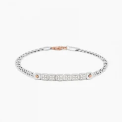 Bracciale Zancan in oro bianco con diamanti.