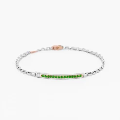 Bracciale  Zancan in oro bianco con pietre preziose.