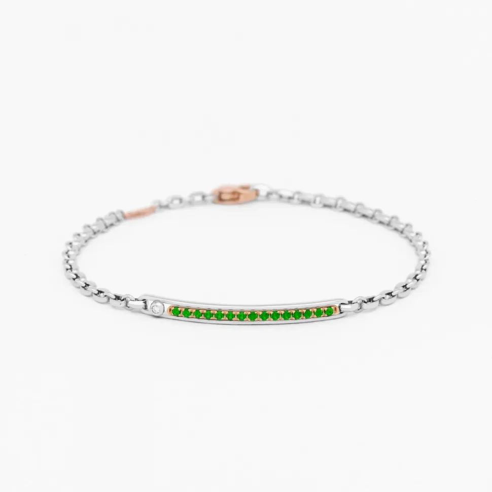 Bracciale Zancan in oro bianco con pietre preziose.