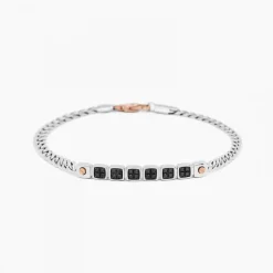 Bracciale Zancan in oro bianco con diamanti.