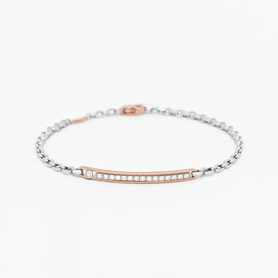 Bracciale Zancan in oro bianco con pietre preziose.