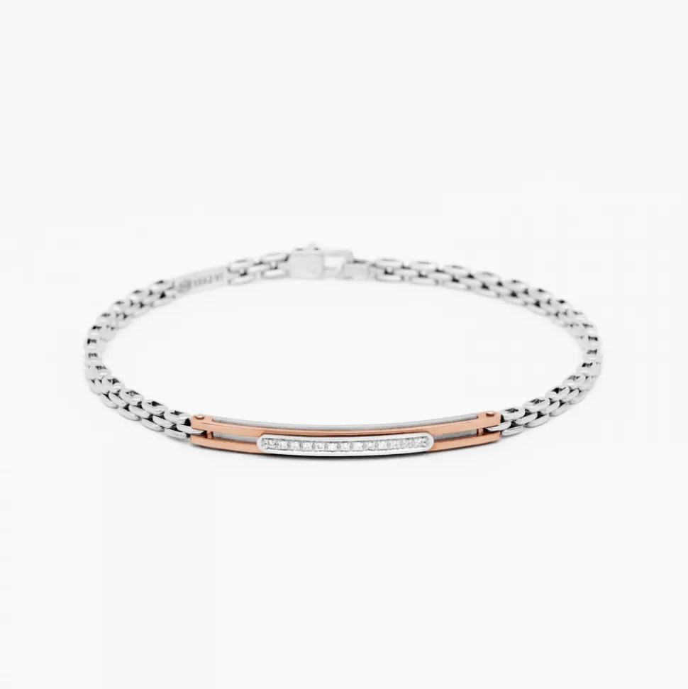 Bracciale Zancan in oro bianco con diamanti.