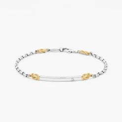 Bracciale Zancan in oro bianco con diamante.