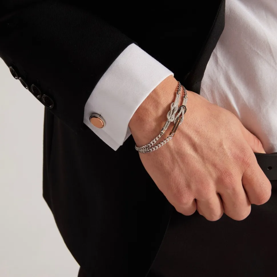 Bracciale Zancan in oro bianco con diamanti.