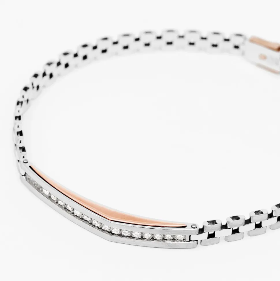 Bracciale Zancan in oro bianco con diamanti.