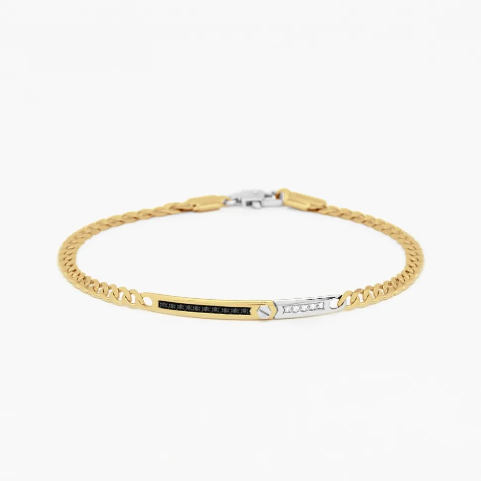Bracciale Zancan in oro giallo con diamanti.