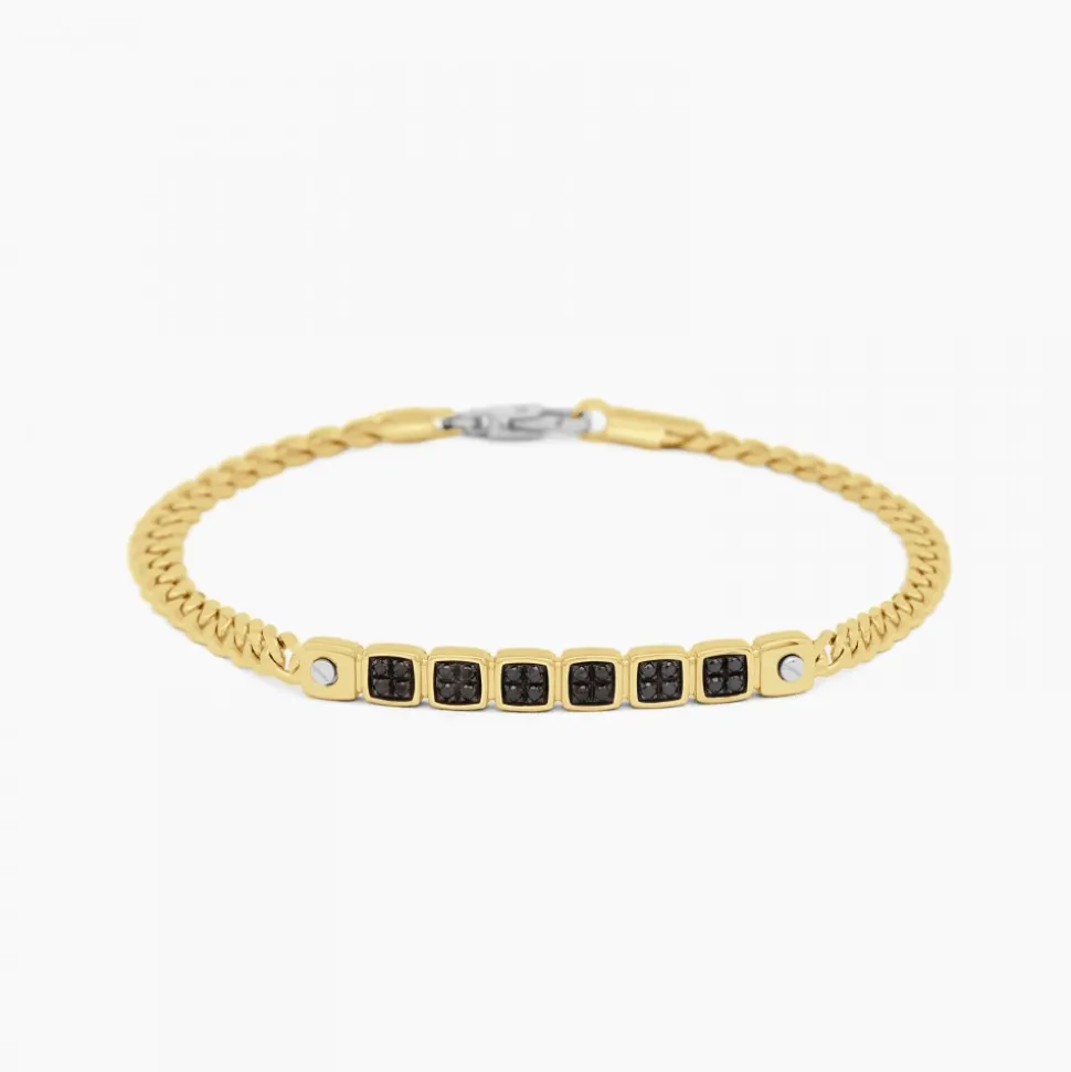 Bracciale Zancan in oro giallo con diamanti.