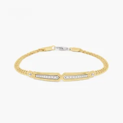 Bracciale  Zancan in oro giallo con diamanti.